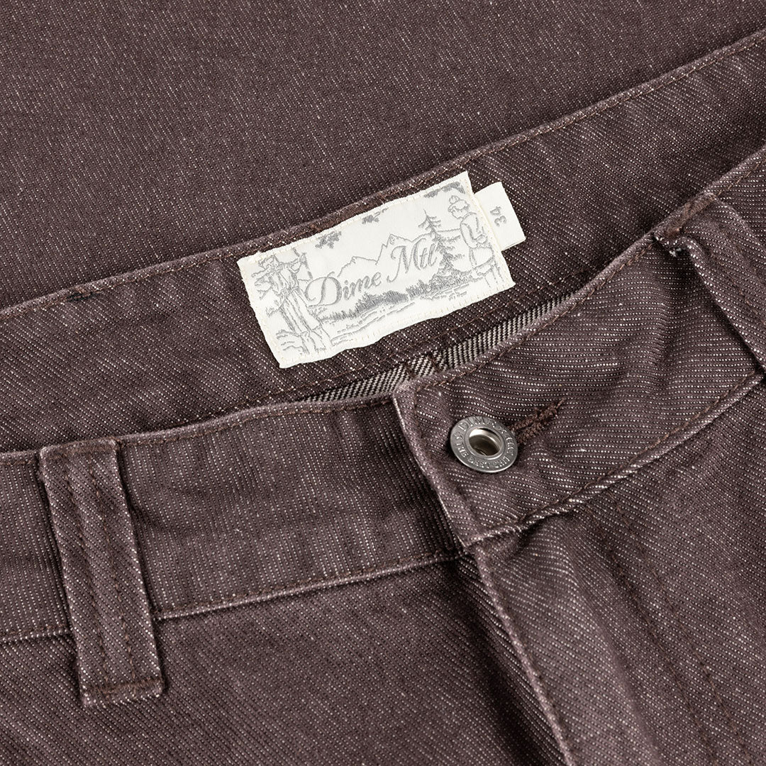 DIME（ダイム）| BAGGY DENIM PANTS / SANDBLASTED DARK BROWN | スノーボード・スケートボードのTACTICS JAPAN