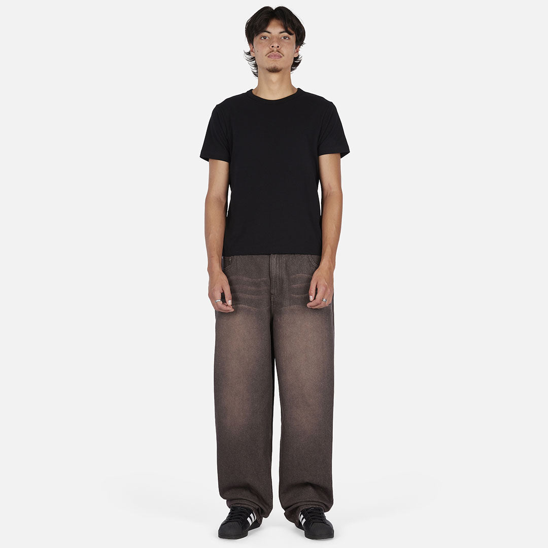 DIME（ダイム）| BAGGY DENIM PANTS / SANDBLASTED DARK BROWN | スノーボード・スケートボードのTACTICS JAPAN