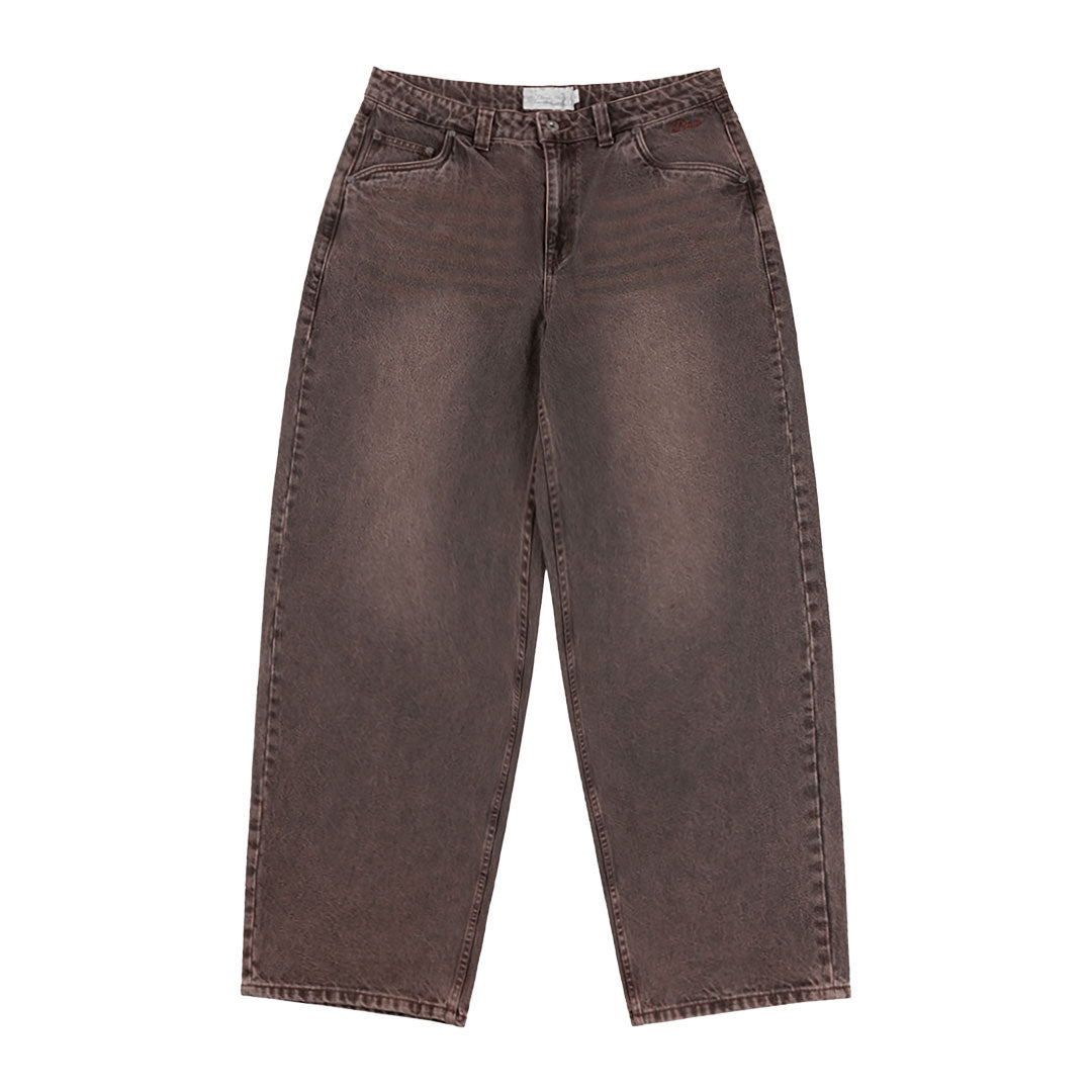 DIME（ダイム）| BAGGY DENIM PANTS / SANDBLASTED DARK BROWN | スノーボード・スケートボードのTACTICS JAPAN