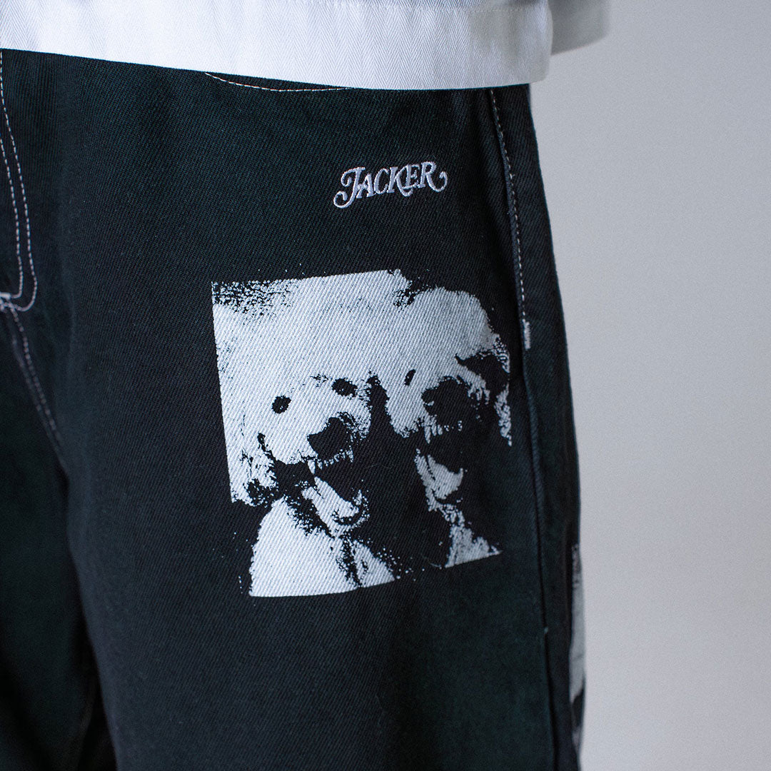 JACKER（ジャッカー）| BAGGY SHORT POODLE PALS / BLACK | スノーボード・スケートボードのTACTICS JAPAN