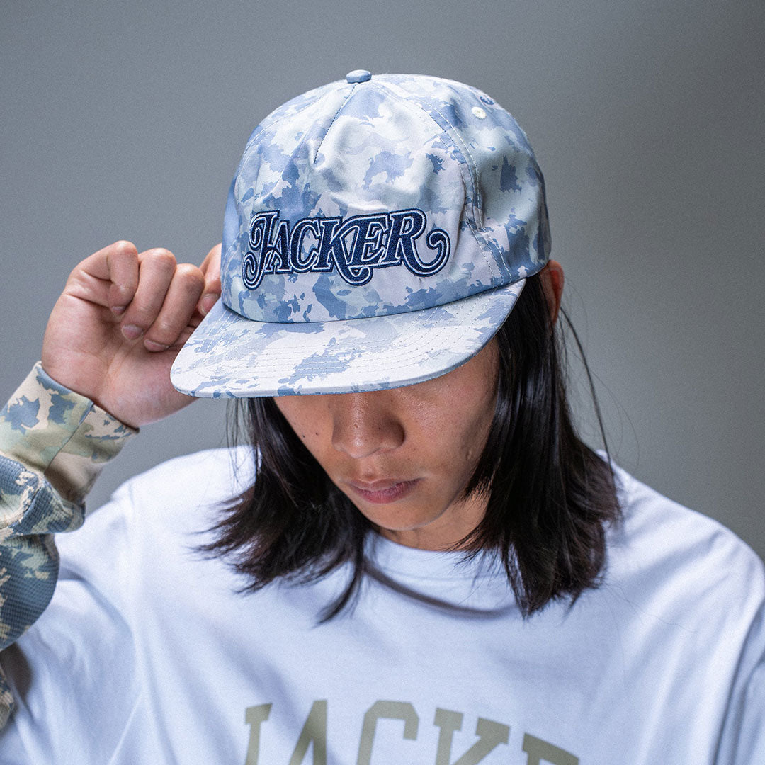 JACKER（ジャッカー）| BIG LOGO SNAPBACK 5 PANEL / CAMO | スノーボード・スケートボードのTACTICS JAPAN