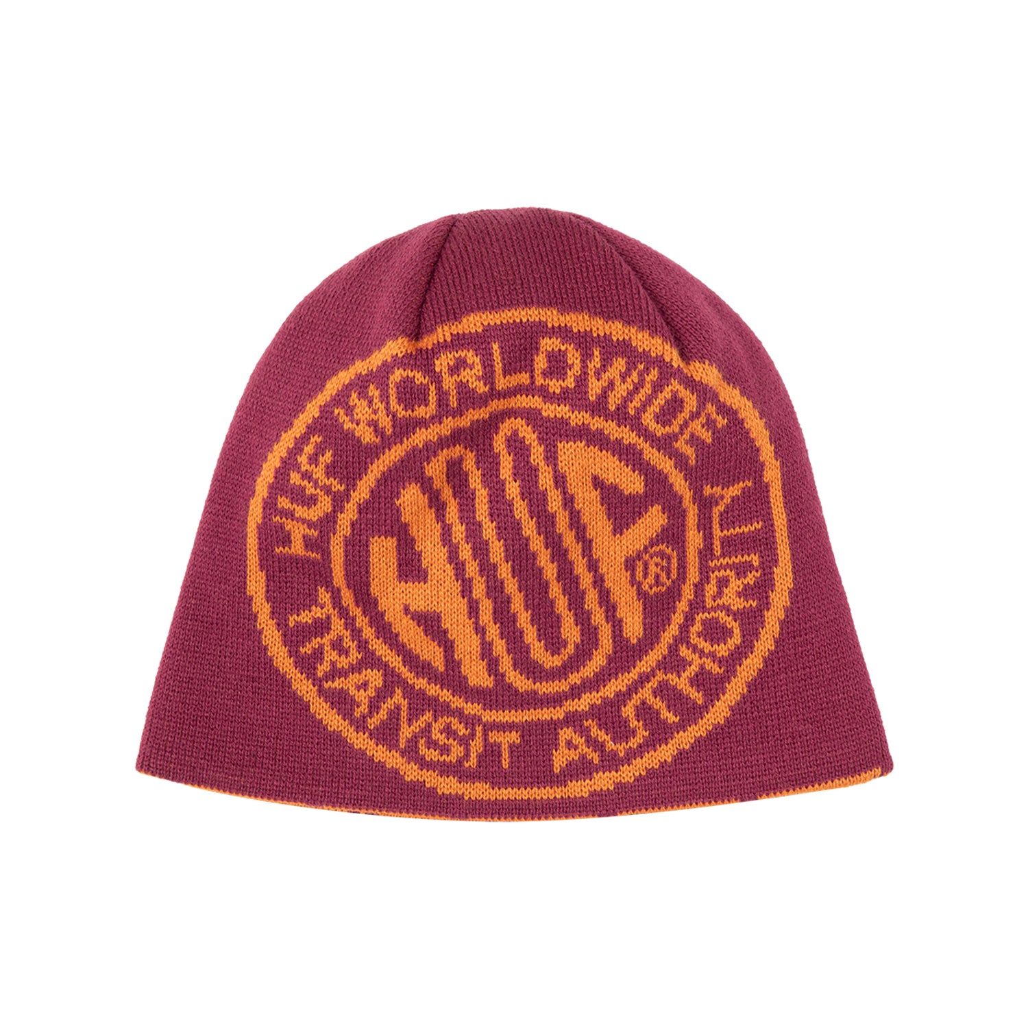 TOKEN REVERSIBLE SKULL BEANIE / BERRY