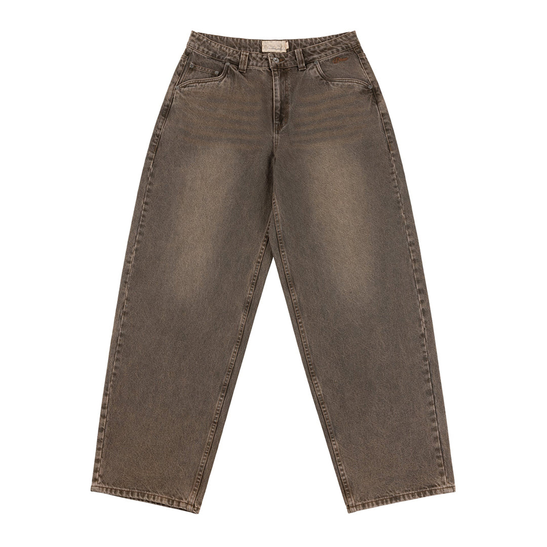 DIME MTL（ダイム モントリオール）| BAGGY DENIM PANTS / SANDBLASTED BROWN | スノーボード・スケートボードのTACTICS JAPAN