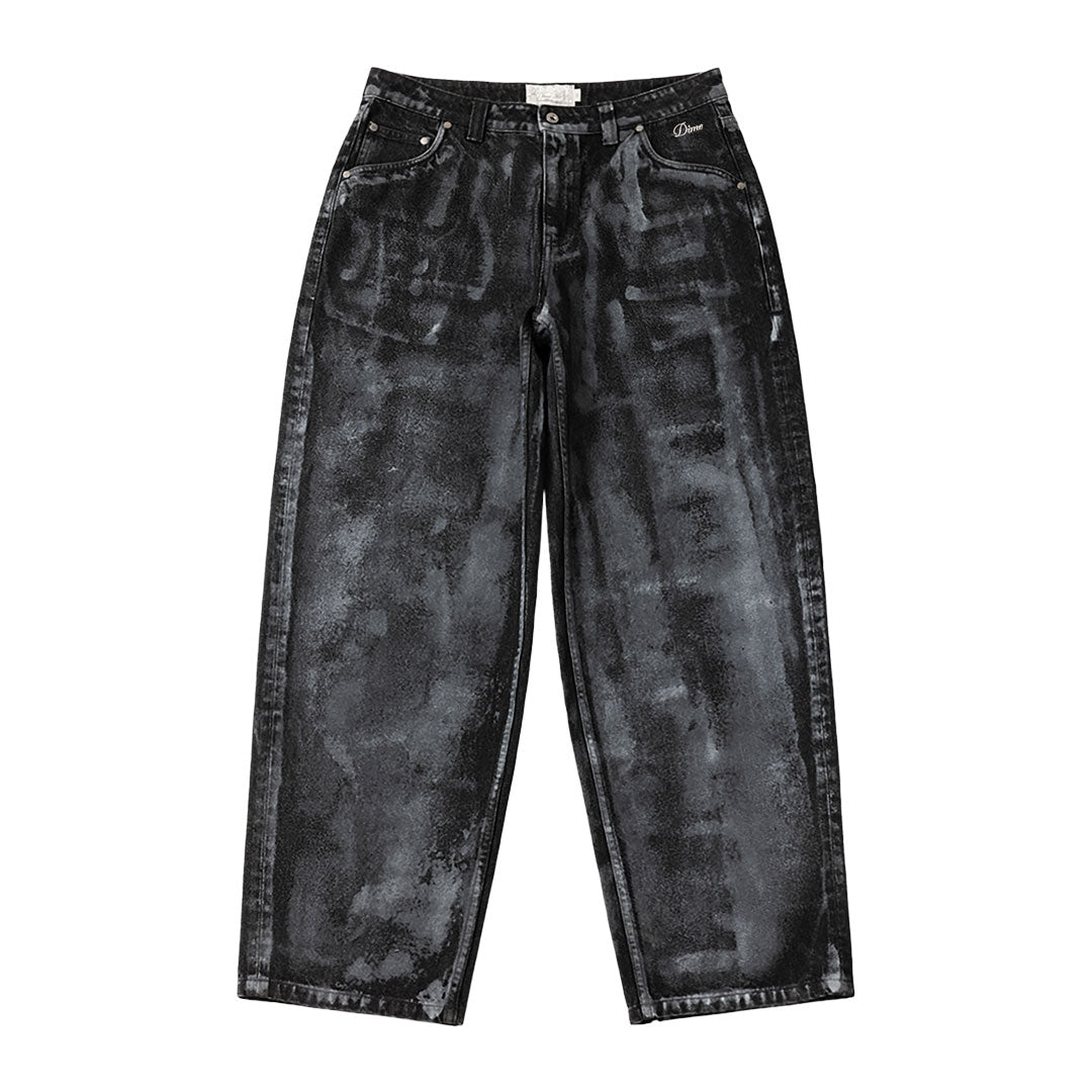 DIME（ダイム）| BAGGY DENIM PANTS / BLACK WHITEPRINT | スノーボード・スケートボードのTACTICS JAPAN