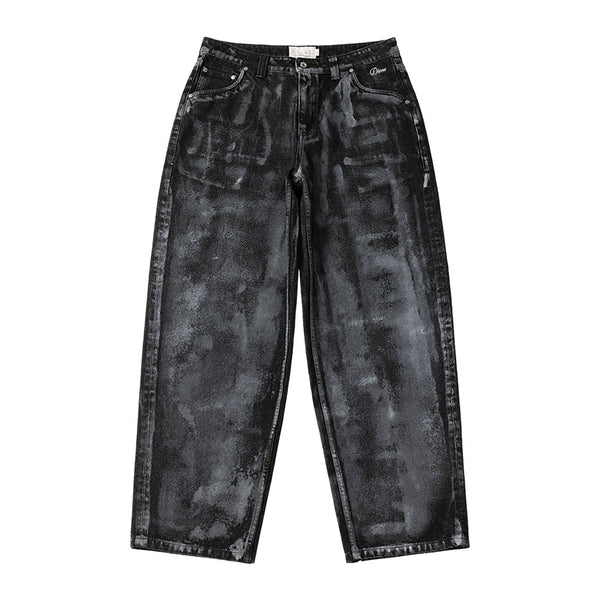 DIME（ダイム）| BAGGY DENIM PANTS / BLACK WHITEPRINT