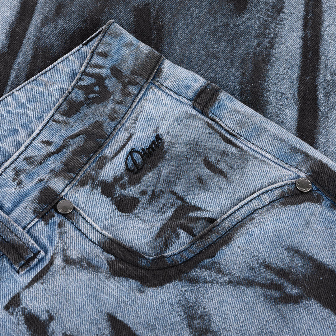 DIME（ダイム）| RELAXED DENIM PANTS / LIGHT BLUE BLACK PAINT | スノーボード・スケートボードのTACTICS JAPAN