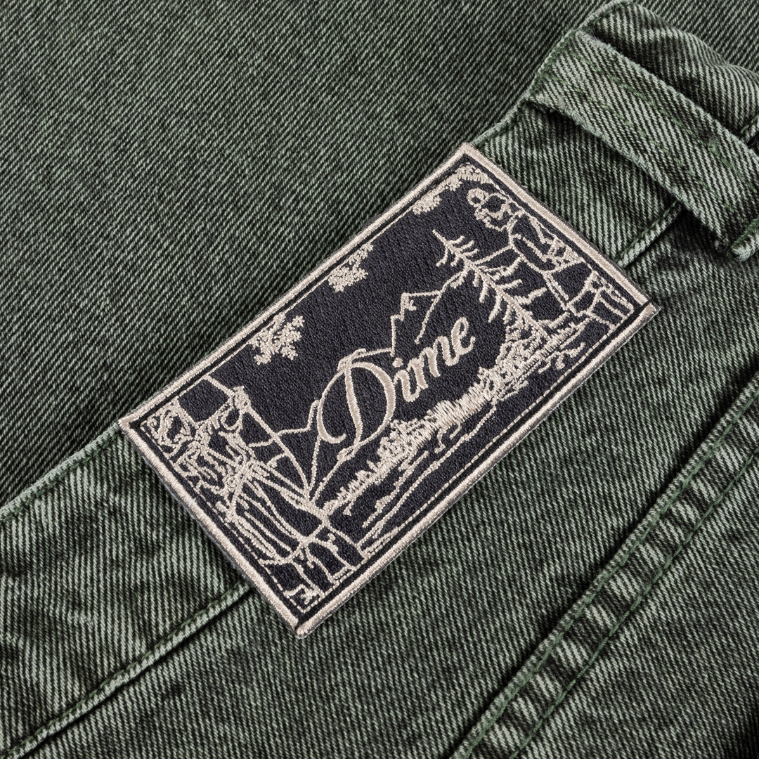 DIME MTL（ダイム モントリオール）| BAGGY DENIM PANTS / OVERDYED GREEN | スケートボード・スノーボードのTACTICS JAPAN
