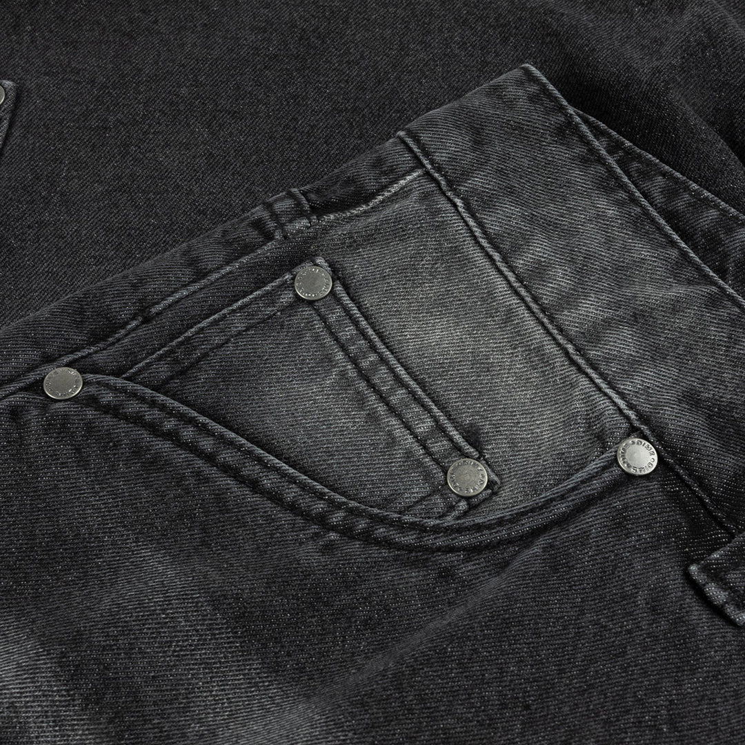 DIME MTL（ダイム モントリオール）| CLASSIC BAGGY DENIM PANTS / SANDBLASTED BLACK | スノーボード・スケートボードのTACTICS JAPAN