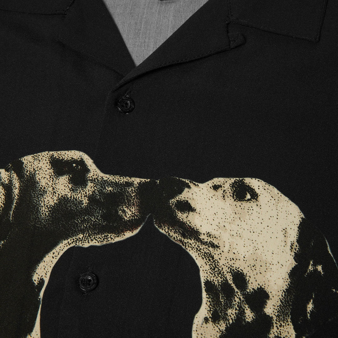 HUF WORLDWIDE（ハフ ワールドワイド）| DOGGED SS RESORT SHIRT / BLACK | スノーボード・スケートボードのTACTICS JAPAN