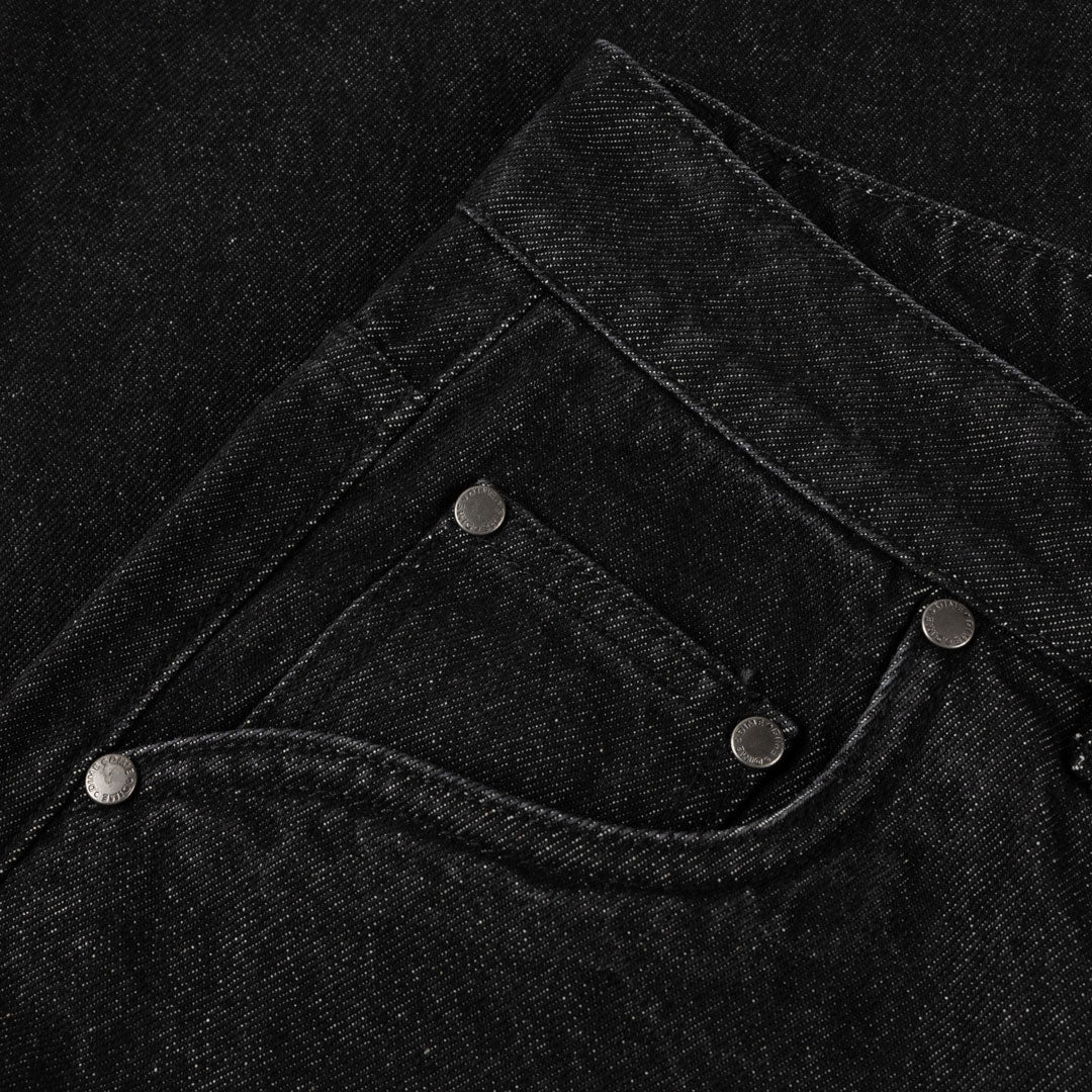 BAGGY DENIM PANTS / BLACK WASHED