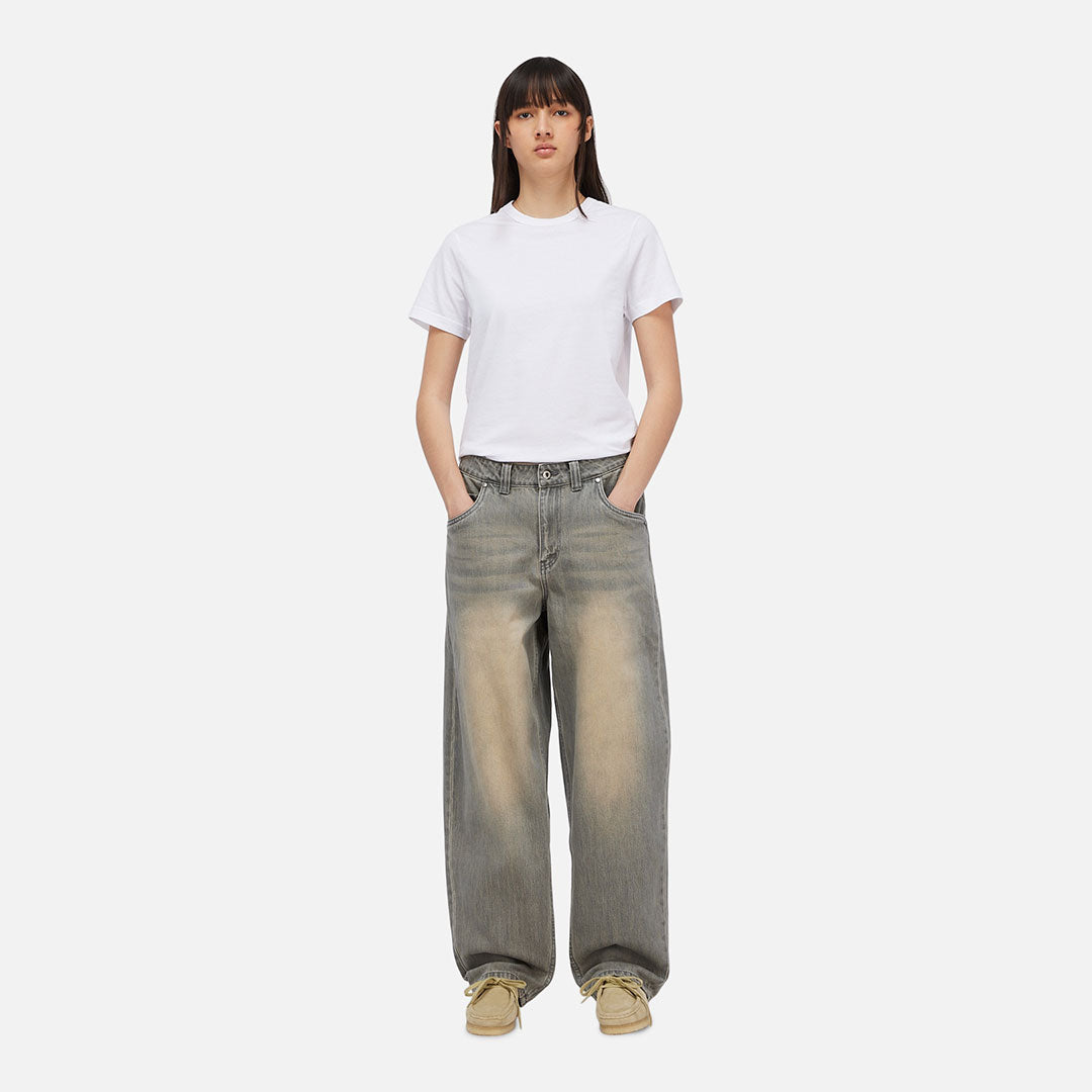BAGGY DENIM PANTS / SANDBLASTED DESERT