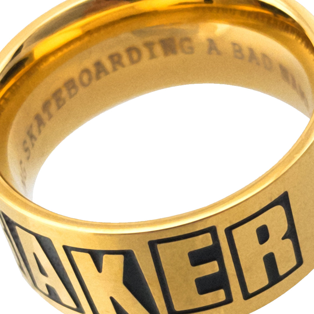 BAKER SKATEBOARDS（ベイカー スケートボード）| BAKER BRAND LOGO RING / GOLD | スノーボード・スケートボードのTACTICS JAPAN