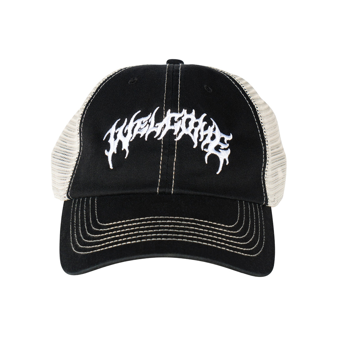 WELCOME SKATEBOARDS（ウェルカム スケートボード）| BARB CONTRAST LOW-PROFILE TRUCKER / BLACK/OFF-WHITE MESH | スノーボード・スケートボードのTACTICS JAPAN