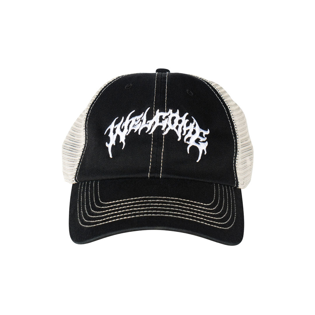 WELCOME SKATEBOARDS（ウェルカム スケートボード）| BARB CONTRAST LOW-PROFILE TRUCKER / BLACK/OFF-WHITE MESH | スノーボード・スケートボードのTACTICS JAPAN
