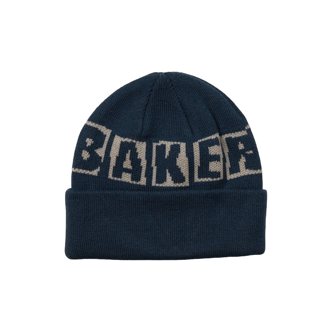 BAKER SKATEBOARDS（ベイカー スケートボード）| BRAND LOGO BEANIE / NAVY | スノーボード・スケートボードのTACTICS JAPAN
