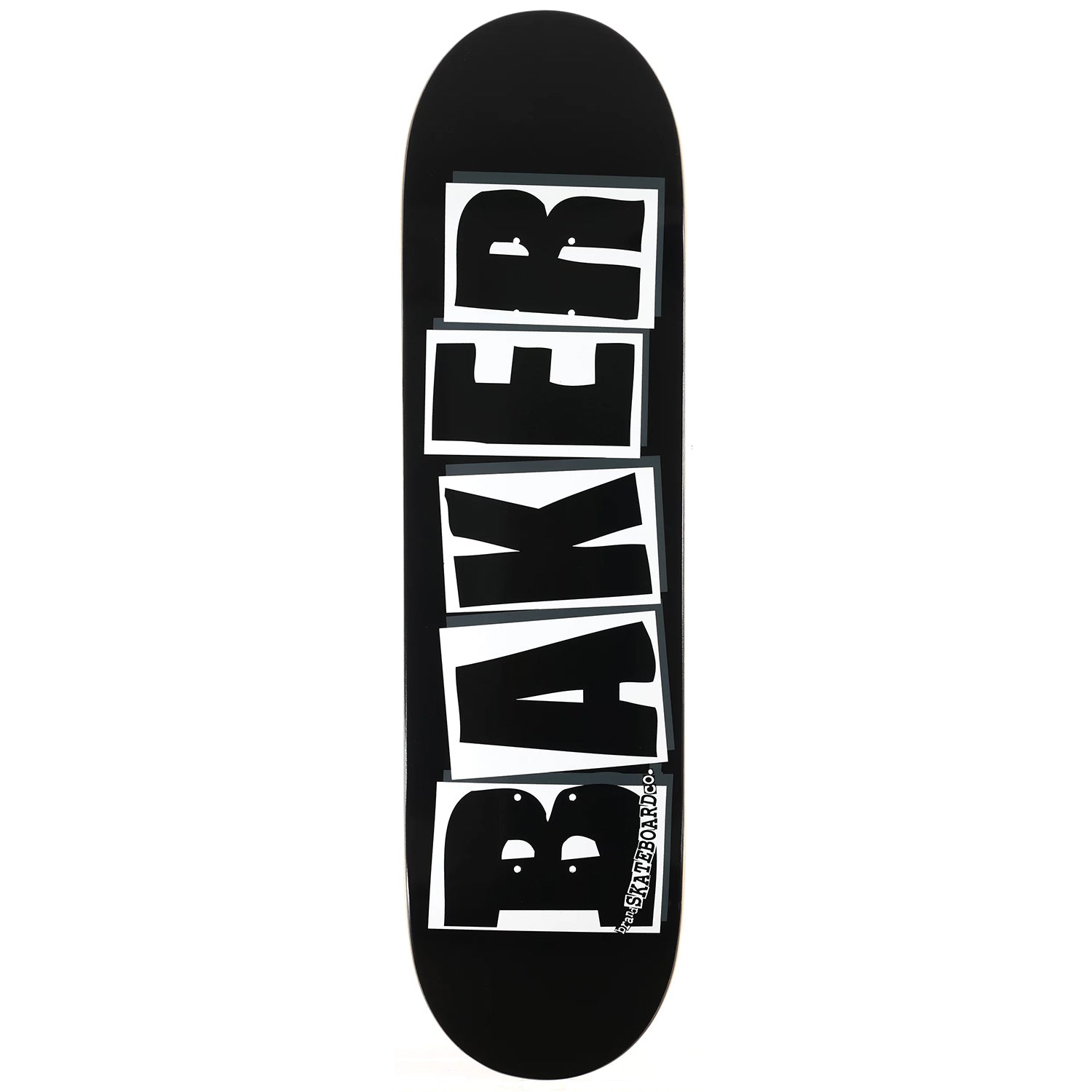 BRAND LOGO BLK/WHT DECK - 8.0