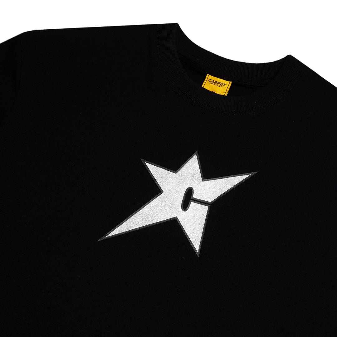 CARPET COMPANY（カーペット カンパニー）| C-STAR METALLIC TEE / BLACK | スノーボード・スケートボードのTACTICS JAPAN