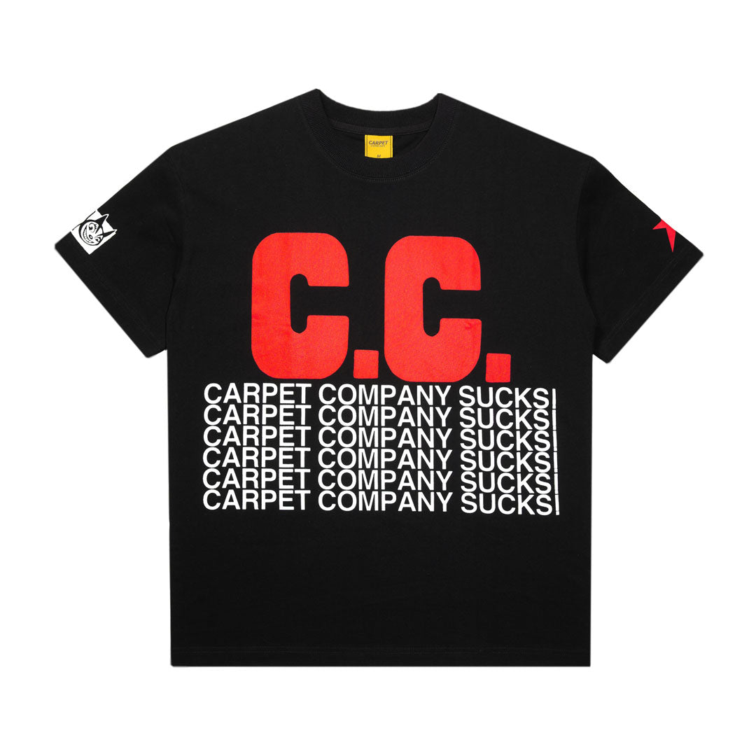 CARPET COMPANY（カーペット カンパニー）| C.C. SUCKS TEE / BLACK | スノーボード・スケートボードのTACTICS JAPAN