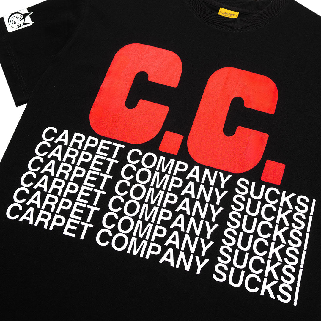 CARPET COMPANY（カーペット カンパニー）| C.C. SUCKS TEE / BLACK | スノーボード・スケートボードのTACTICS JAPAN