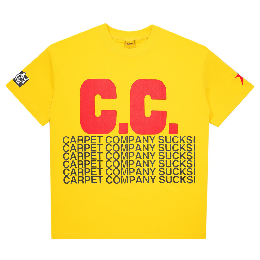 CARPET COMPANY（カーペット カンパニー）| C.C. SUCKS TEE / YELLOW | スノーボード・スケートボードのTACTICS JAPAN