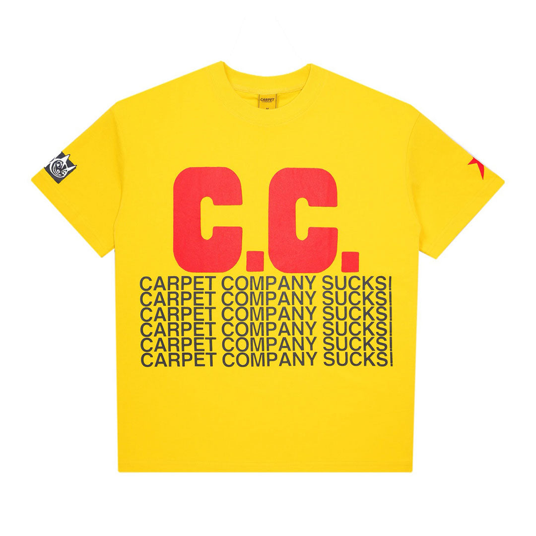CARPET COMPANY（カーペット カンパニー）| C.C. SUCKS TEE / YELLOW | スノーボード・スケートボードのTACTICS JAPAN