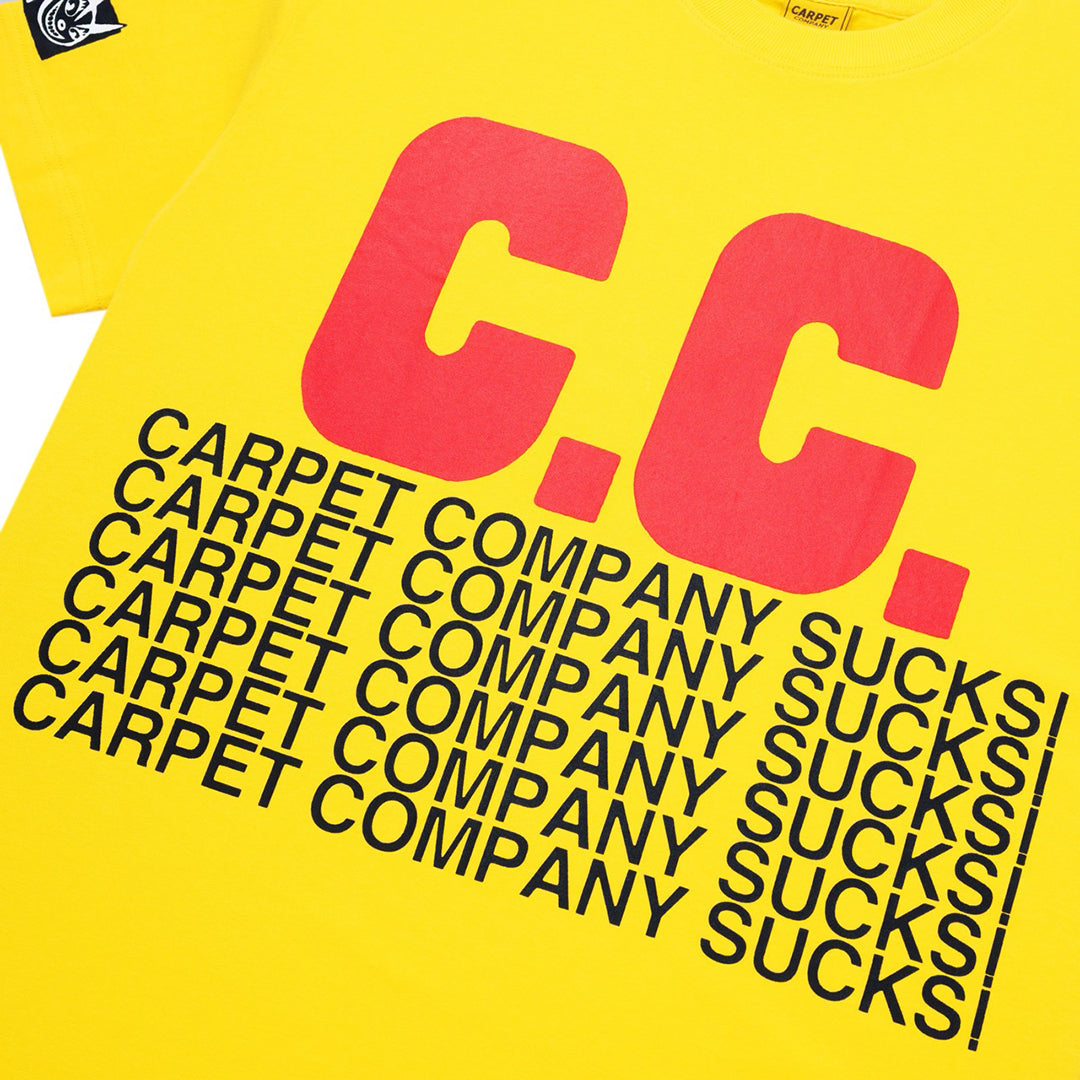 CARPET COMPANY（カーペット カンパニー）| C.C. SUCKS TEE / YELLOW | スノーボード・スケートボードのTACTICS JAPAN