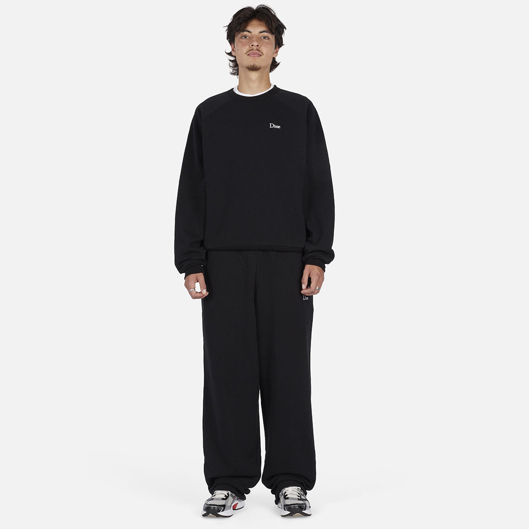 DIME（ダイム）| CLASSIC SMALL LOGO CREWNECK / BLACK | スノーボード・スケートボードのTACTICS JAPAN