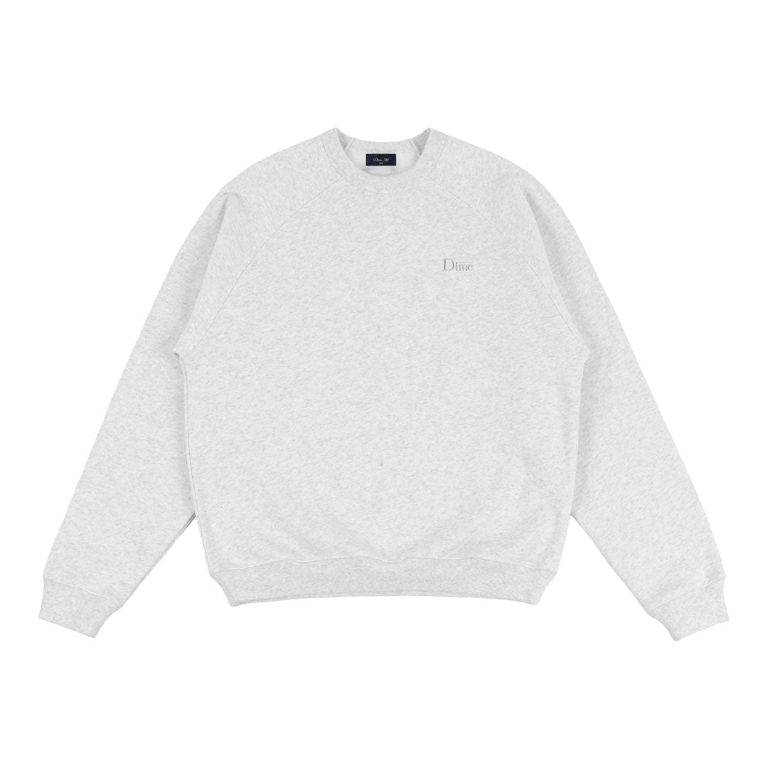 DIME（ダイム）| CLASSIC SMALL LOGO CREWNECK / ASH | スノーボード・スケートボードのTACTICS JAPAN