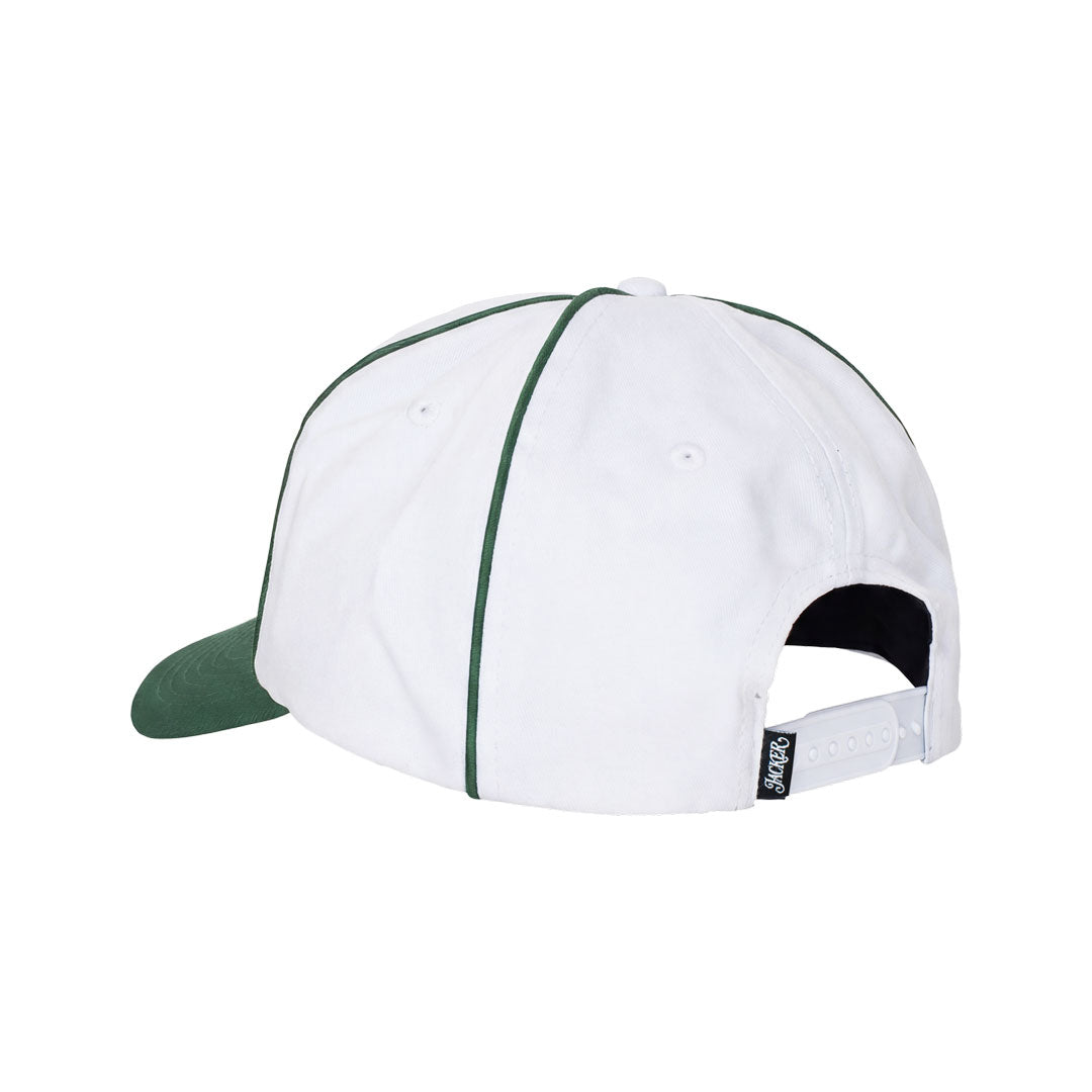 JACKER（ジャッカー）| CLOVER SNAPBACK 5 PANEL / WHITE/GREEN | スノーボード・スケートボードのTACTICS JAPAN