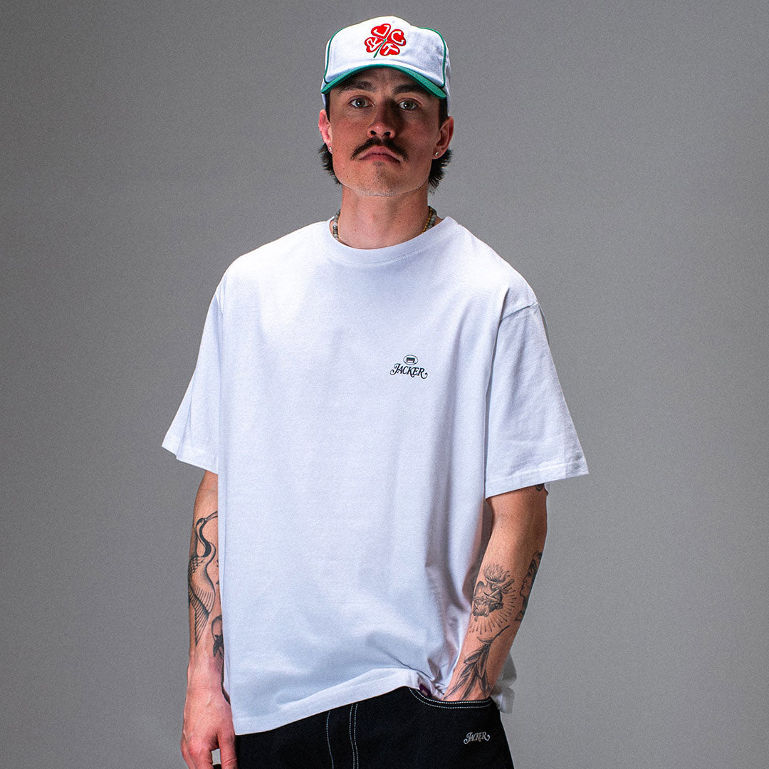 JACKER（ジャッカー）| COLLECTIVE T-SHIRT / WHITE | スノーボード・スケートボードのTACTICS JAPAN
