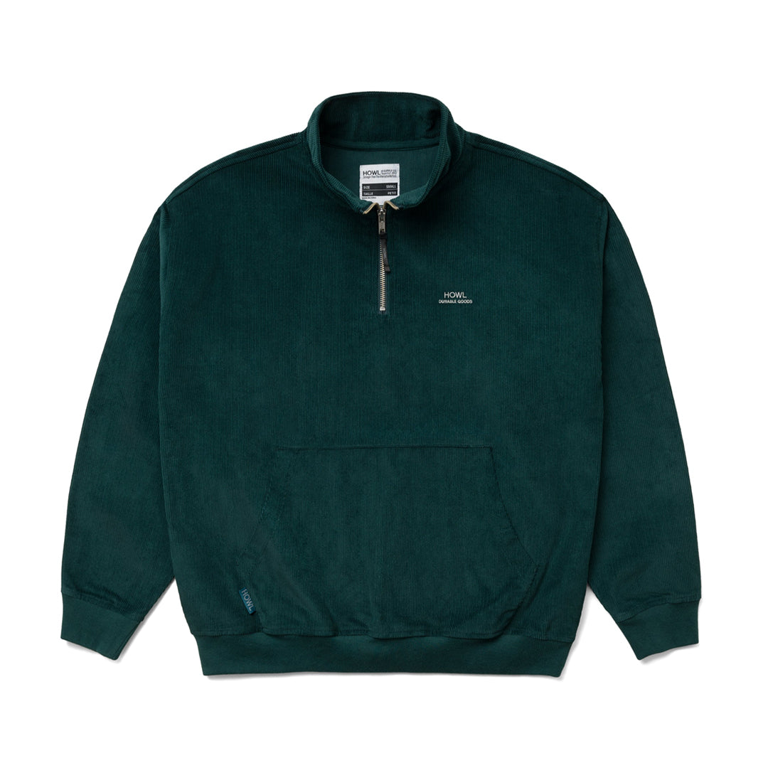 HOWL SUPPLY（ハウル サプライ）| CORDUROY HALF ZIP / GREEN | スノーボード・スケートボードのTACTICS JAPAN