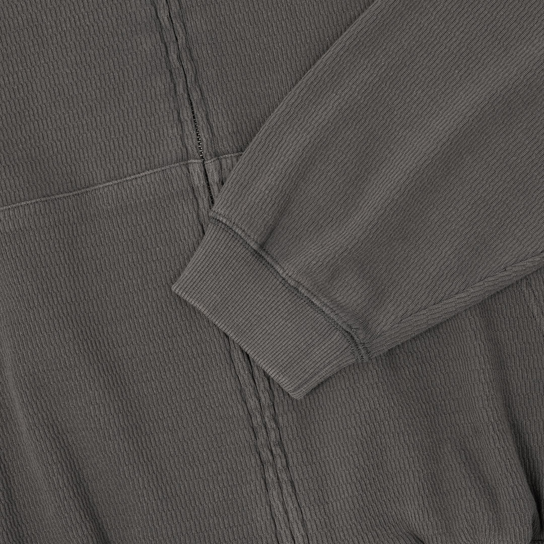 HUF（ハフ）| CROP THERMAL FULL ZIP HOODIE / CHARCOAL | スノーボード・スケートボードのTACTICS JAPAN