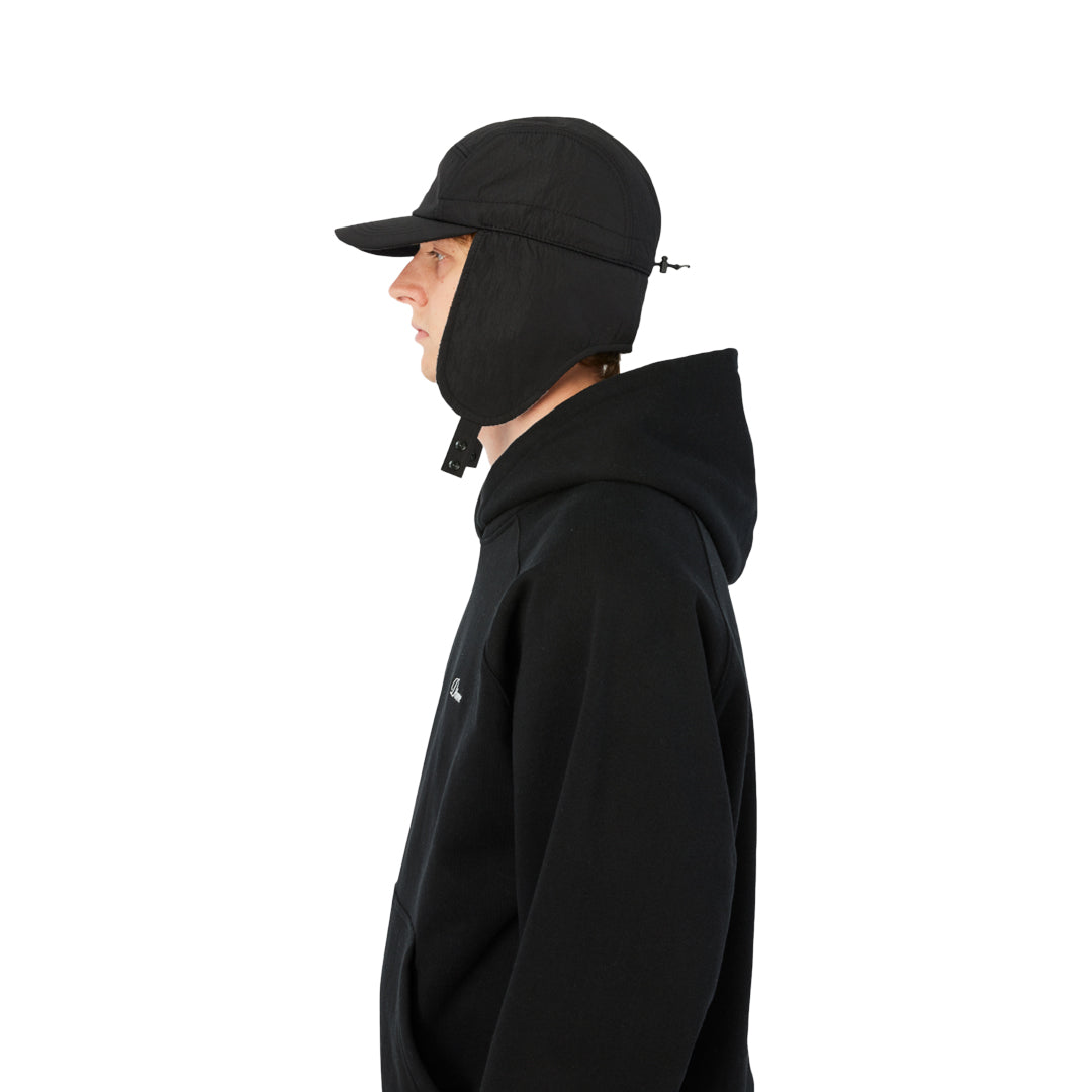 DIME MTL（ダイム モントリオール）| CURSIVE EARFLAP CAP / BLACK | スケートボード・スノーボードのTACTICS JAPAN