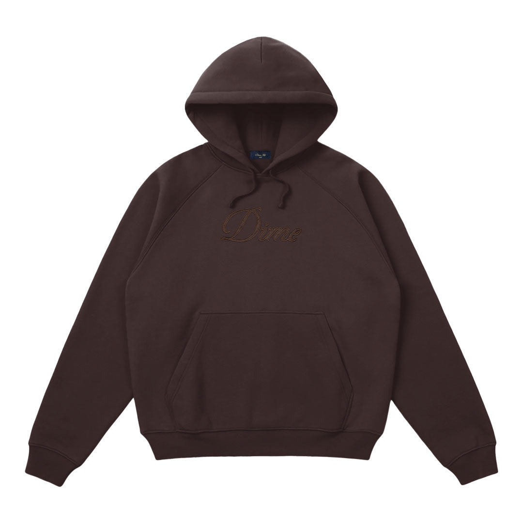 DIME（ダイム）| CURSIVE HOODIE / DARK BROWN | スノーボード・スケートボードのTACTICS JAPAN