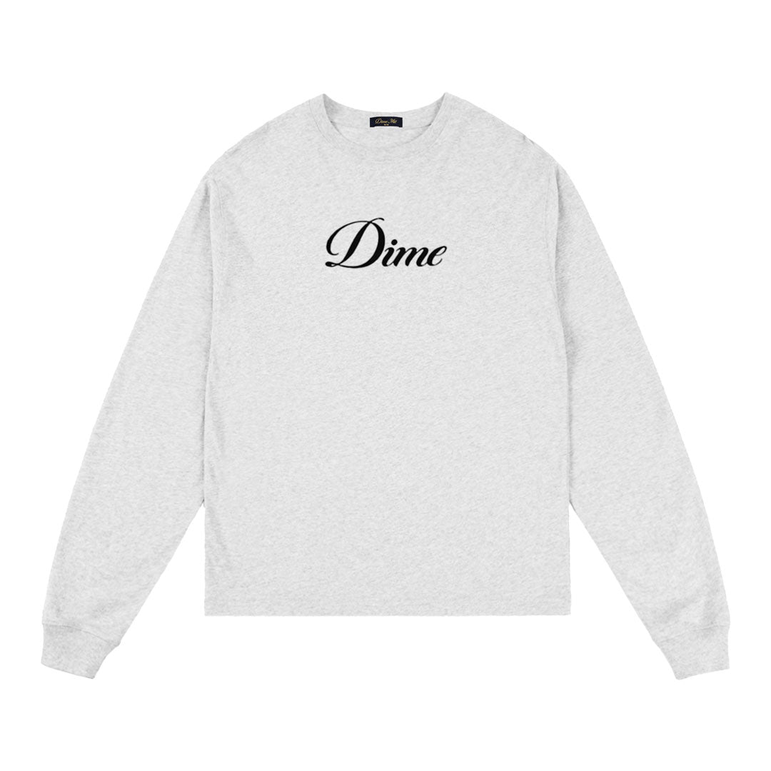 DIME（ダイム）| CURSIVE LS T-SHIRT / ASH | スノーボード・スケートボードのTACTICS JAPAN