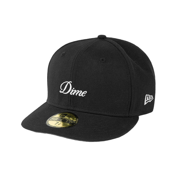 DimMoire ディムモアール ロゴ刺繍ダメージキャップ cap DIME MTL（ダイム モントリオール）| CURSIVE NEW ERA CAP / BLACK