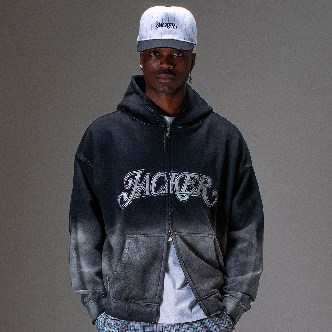 JACKER（ジャッカー）| CURVE LOGO GRADIENT WASHED / BLACK | スノーボード・スケートボードのTACTICS JAPAN