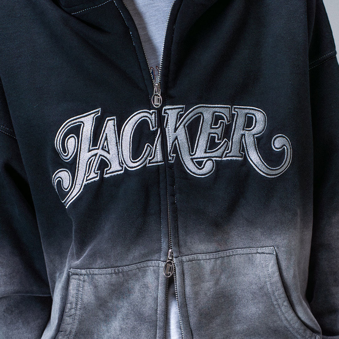 JACKER（ジャッカー）| CURVE LOGO GRADIENT WASHED / BLACK | スノーボード・スケートボードのTACTICS JAPAN