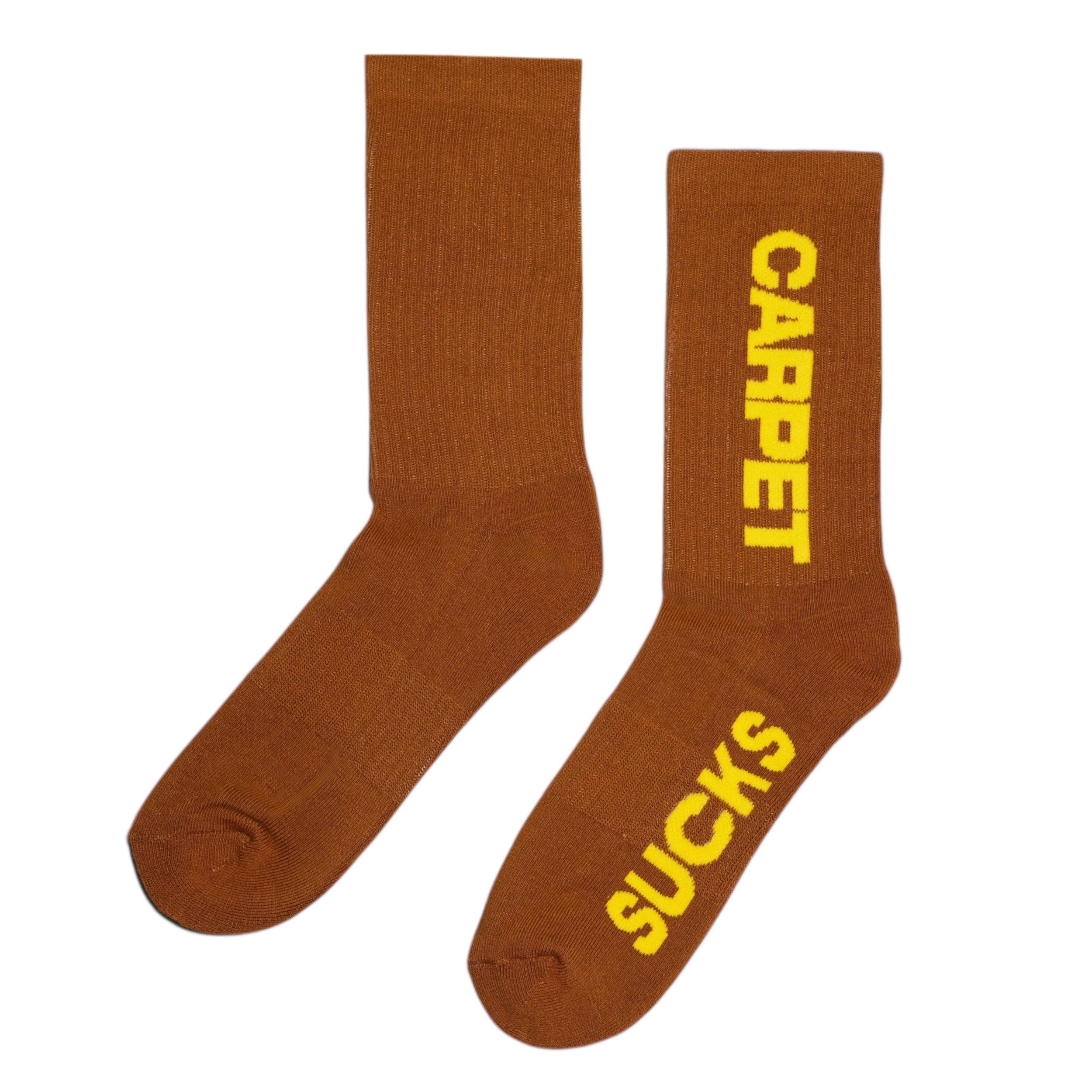 CARPET COMPANY（カーペット カンパニー）| CARPET SUCKS SOCK / BROWN | スノーボード・スケートボードのTACTICS JAPAN