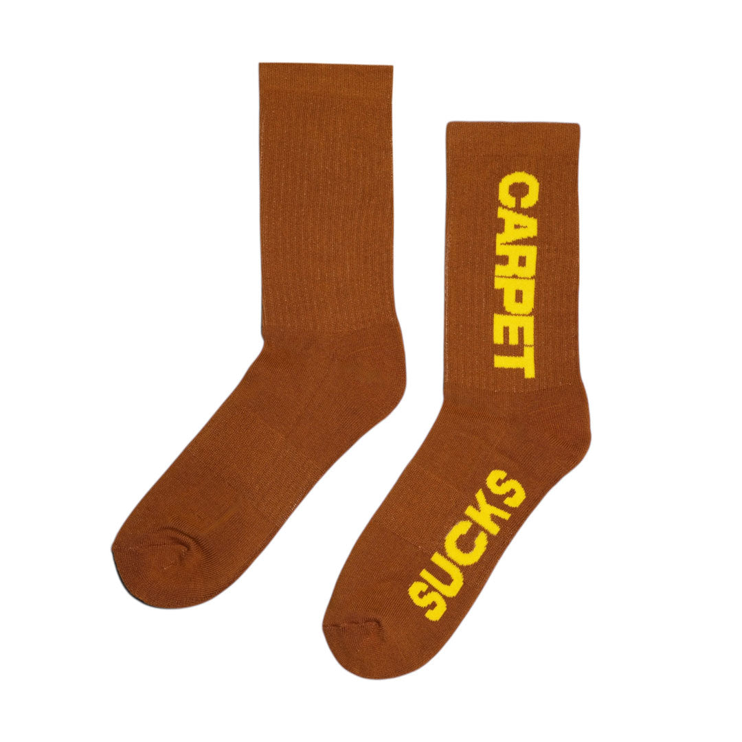 CARPET COMPANY（カーペット カンパニー）| CARPET SUCKS SOCK / BROWN | スノーボード・スケートボードのTACTICS JAPAN