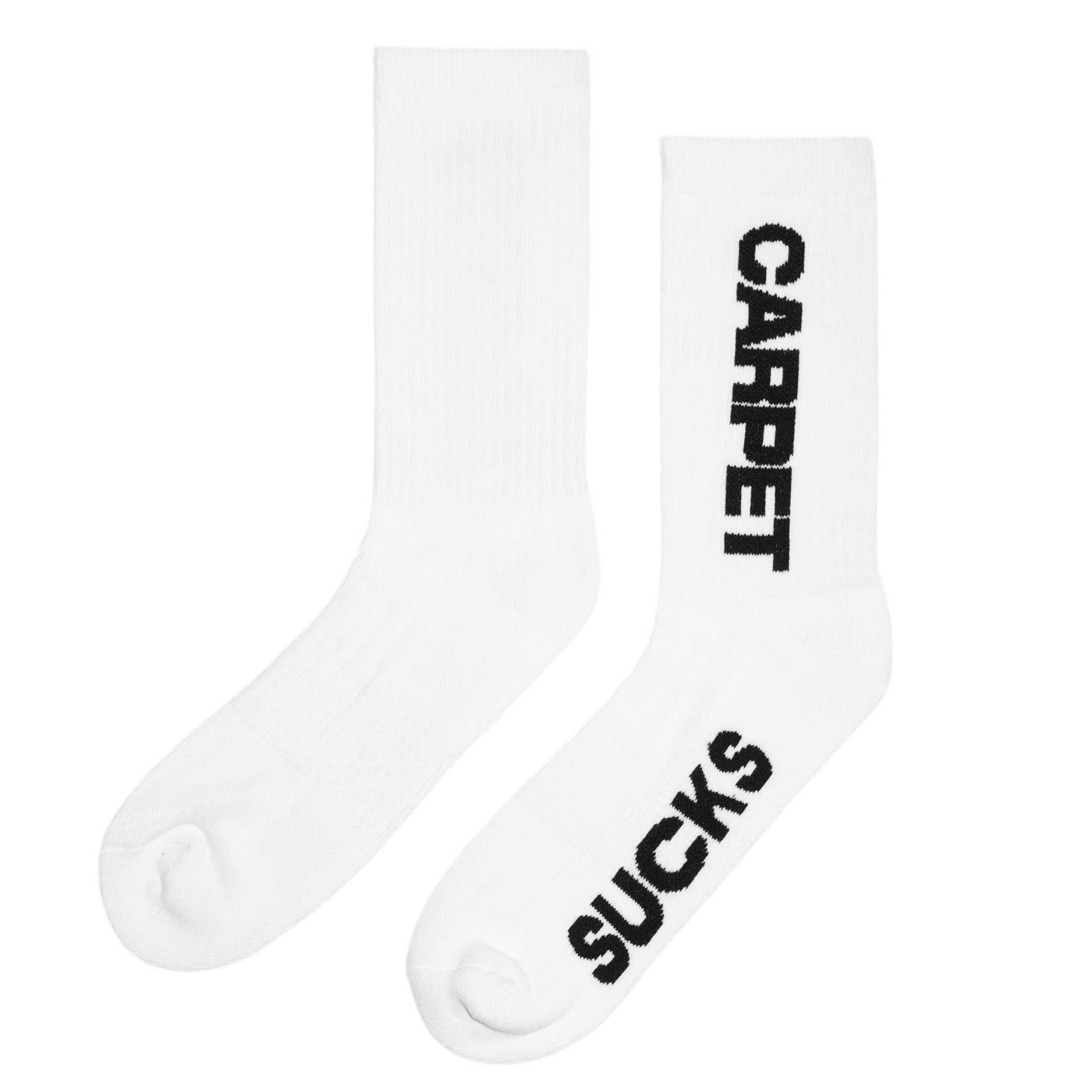 CARPET COMPANY（カーペット カンパニー）| CARPET SUCKS SOCK / WHITE | スノーボード・スケートボードのTACTICS JAPAN