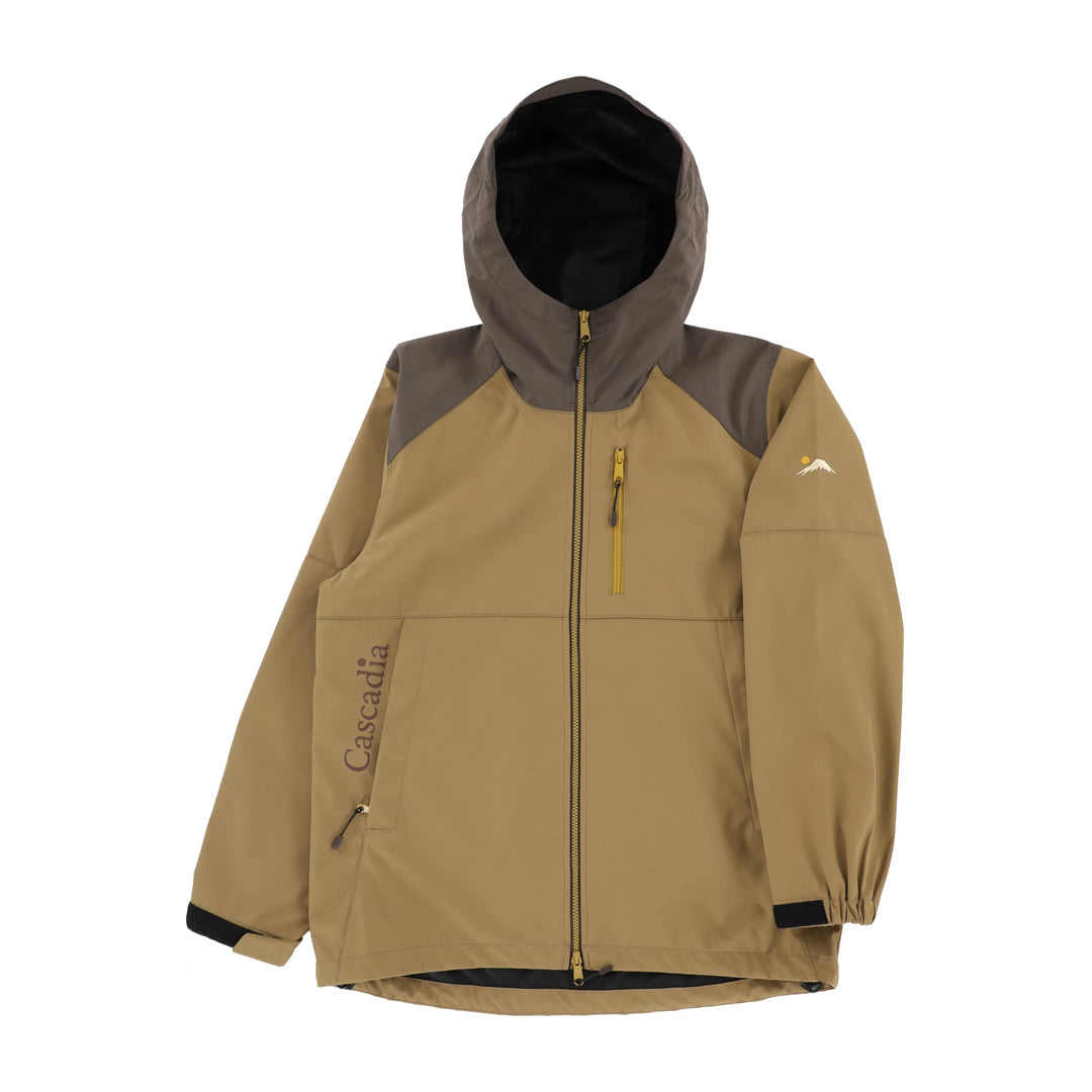 TACTICS（タクティクス）| CASCADIA 3L RAINBREAKER JACKET / DARK EARTH | スノーボード・スケートボードのTACTICS JAPAN