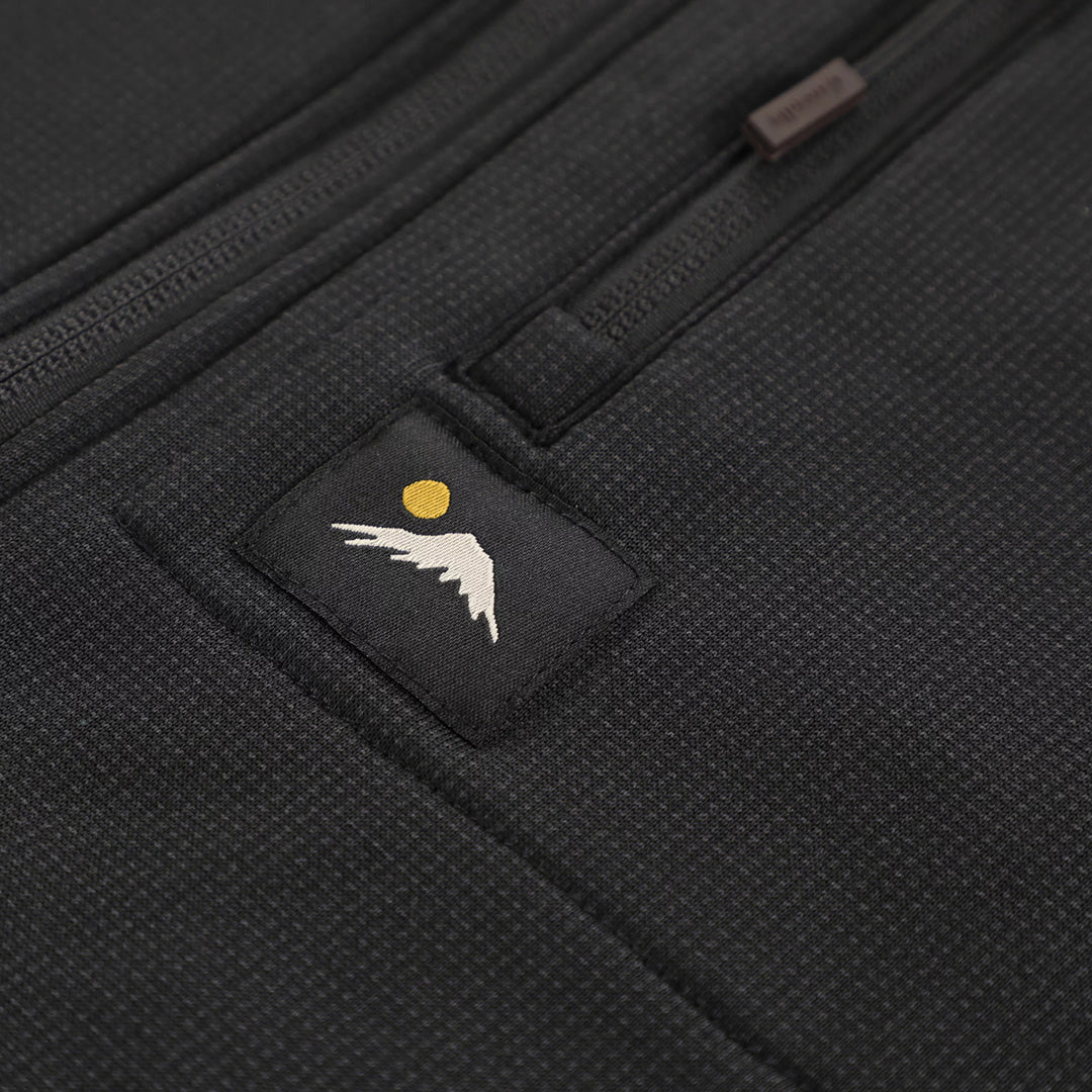 TACTICS（タクティクス）| CASCADIA POLARTEC MICROGRID ZIP HOODIE / BLACK | スノーボード・スケートボードのTACTICS JAPAN