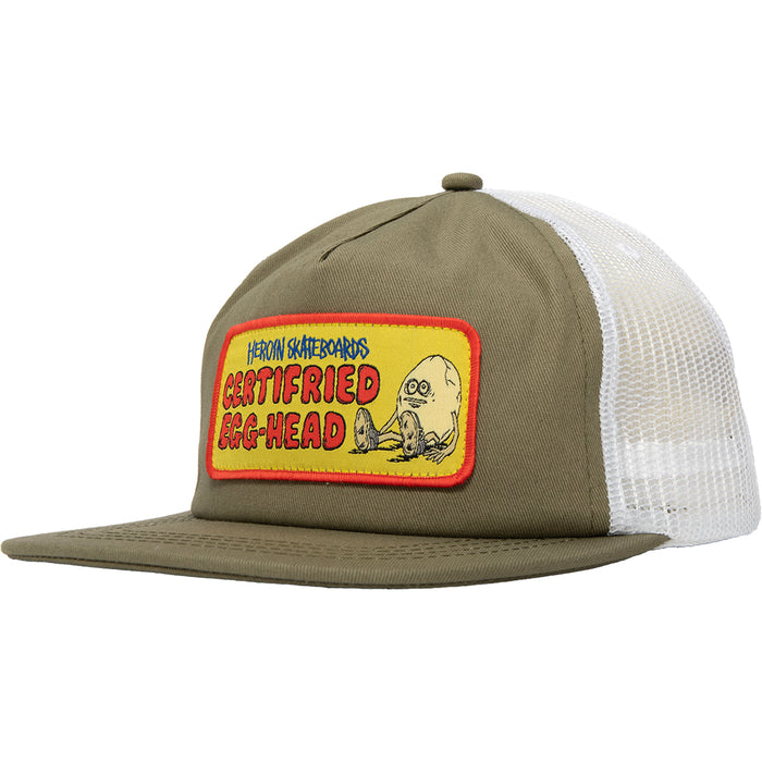 CERTIFRIED OLIVE TRUCKER HAT