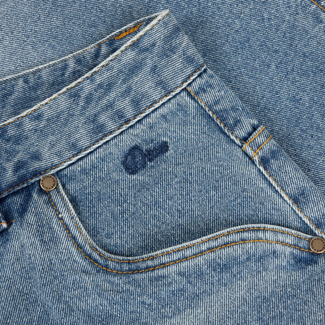 DIME MTL（ダイム モントリオール）| CLASSIC DENIM SHORTS / SANDBLASTED INDIGO | スノーボード・スケートボードのTACTICS JAPAN