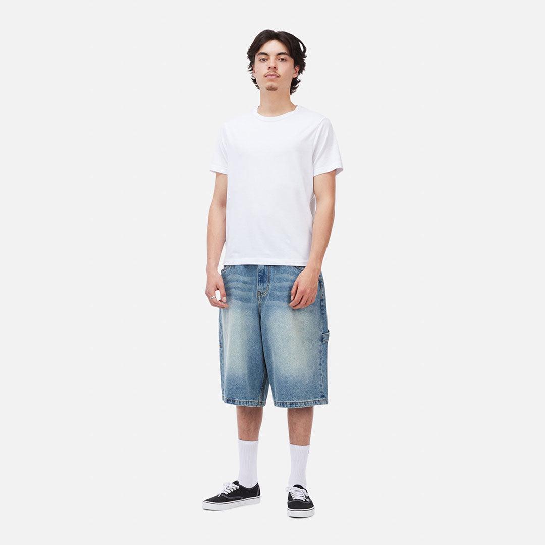 DIME MTL（ダイム モントリオール）| CLASSIC DENIM SHORTS / SANDBLASTED INDIGO | スノーボード・スケートボードのTACTICS JAPAN