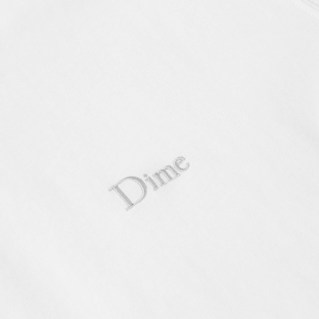 DIME MTL（ダイム モントリオール）| CLASSIC SMALL LOGO T-SHIRT / WHITE | スノーボード・スケートボードのTACTICS JAPAN