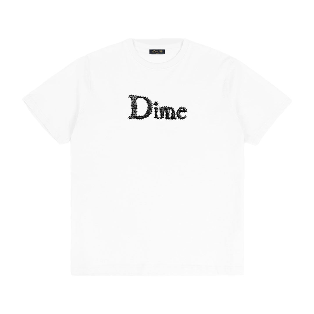 DIME MTL（ダイム モントリオール）| CLASSIC SPIKED T-SHIRT / WHITE | スノーボード・スケートボードのTACTICS JAPAN