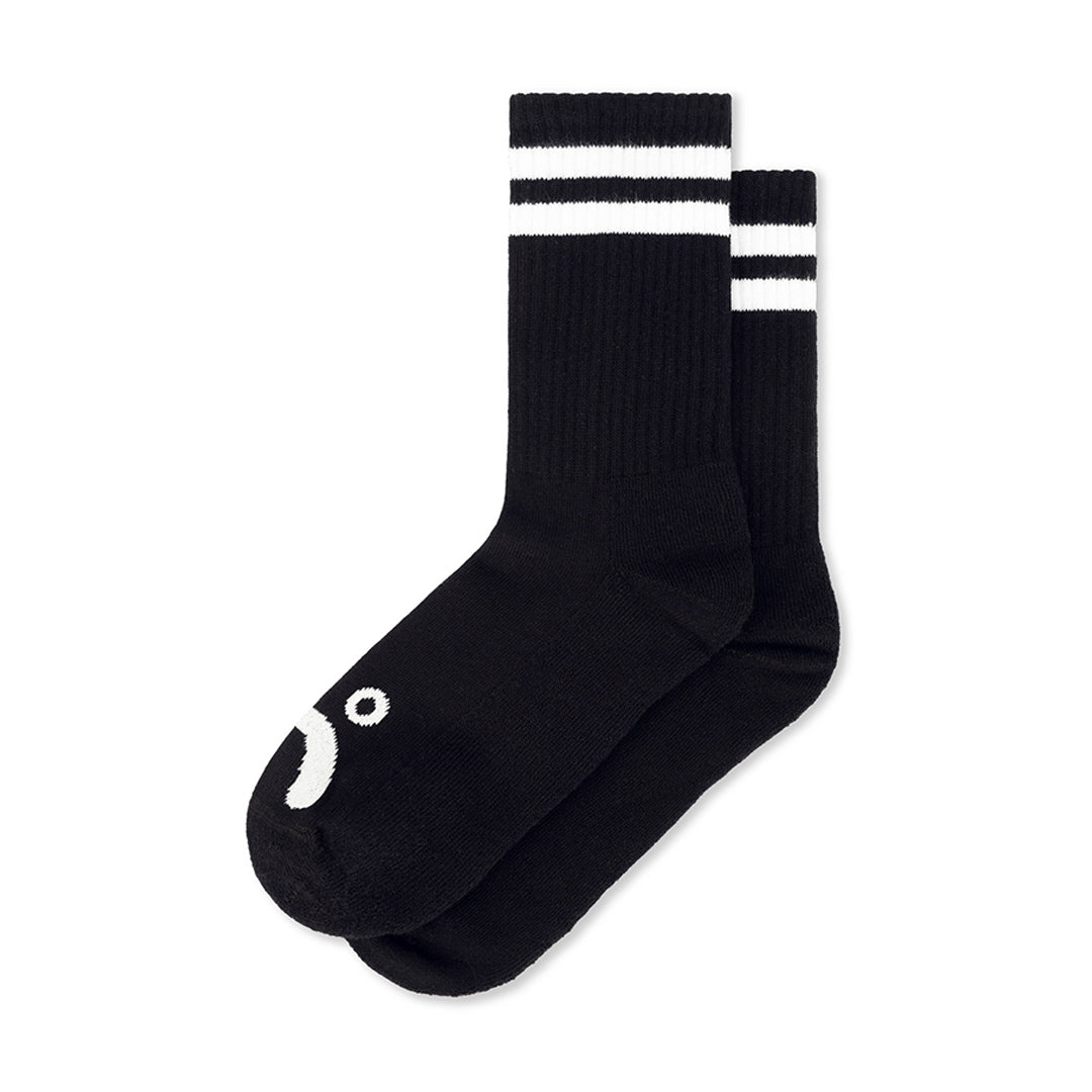 POLAR SKATE CO. （ポーラー スケート カンパニー）| HAPPY SAD RIB SOCKS / BLACK | スノーボード・スケートボードのTACTICS JAPAN