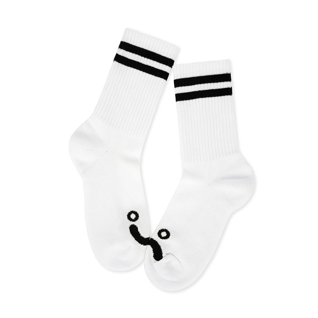 POLAR SKATE CO. （ポーラー スケート カンパニー）| HAPPY SAD RIB SOCKS / WHITE | スノーボード・スケートボードのTACTICS JAPAN